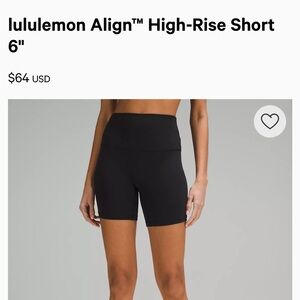 lululemon athletica Black Bike Shorts